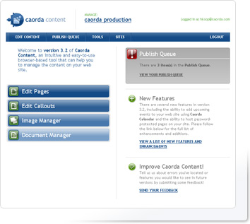 Caorda Content - Home Page