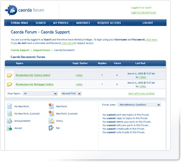 Caorda Forum - Caorda Support Screenshot