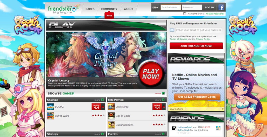 Friendster screenshot