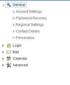 Email password recovery setup