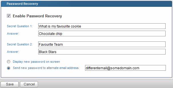 Email password recovery setup 2