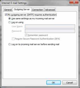 Office Outlook email setup step 4