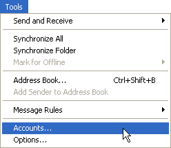 Setting Up Outlook Express step 1