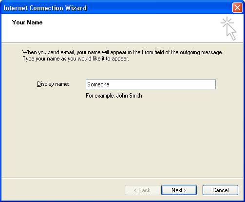 Setting Up Outlook Express step 3