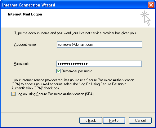 Setting Up Outlook Express step 6