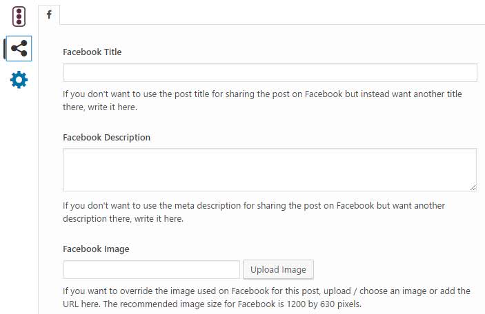 Yoast SEO Facebook Override Settings