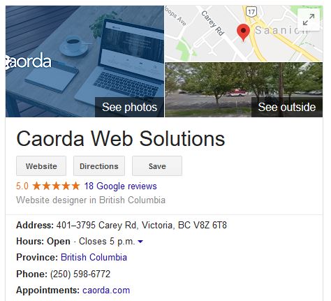 Google-My-Business-example-Caorda-account-page