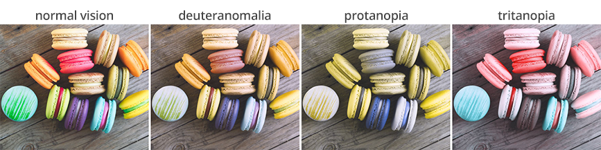 Colour vision deficiency photo example 1