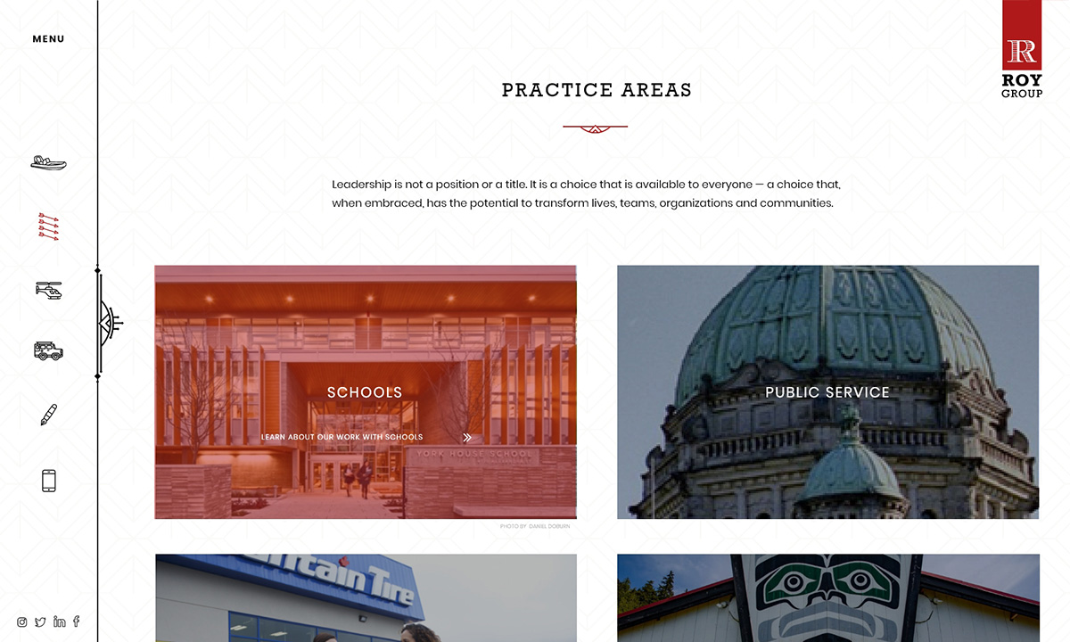 New Website for Roy Group - practice areas