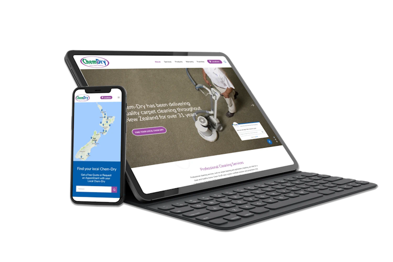 Chem Dry Website device mock