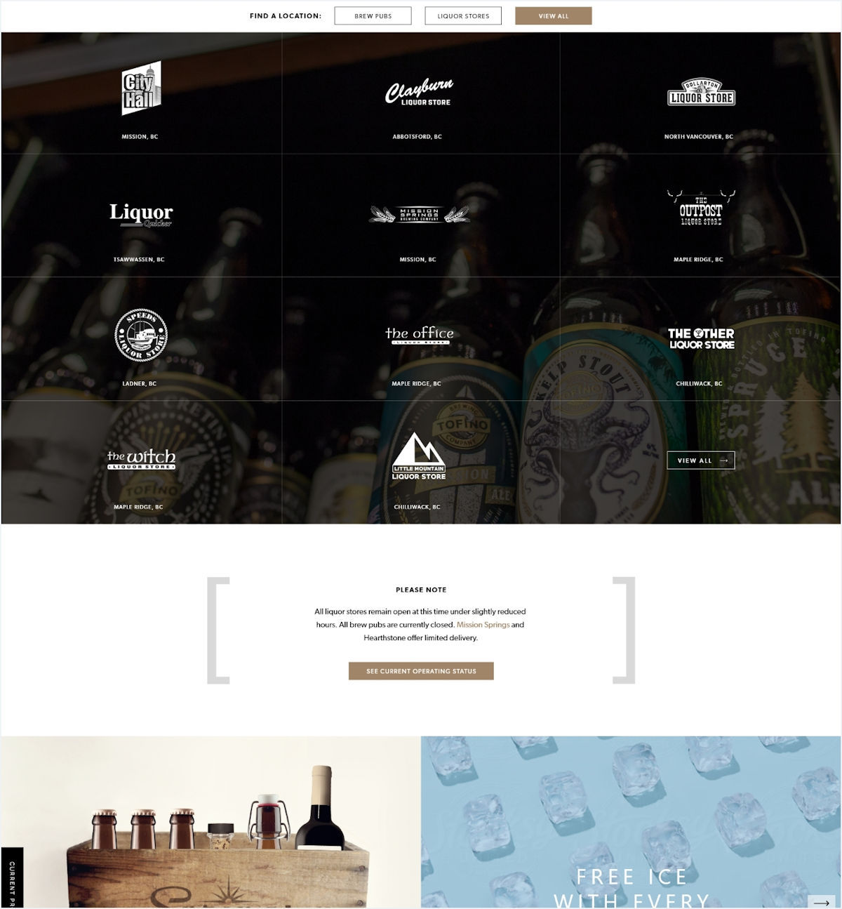 page with Springs Group locations