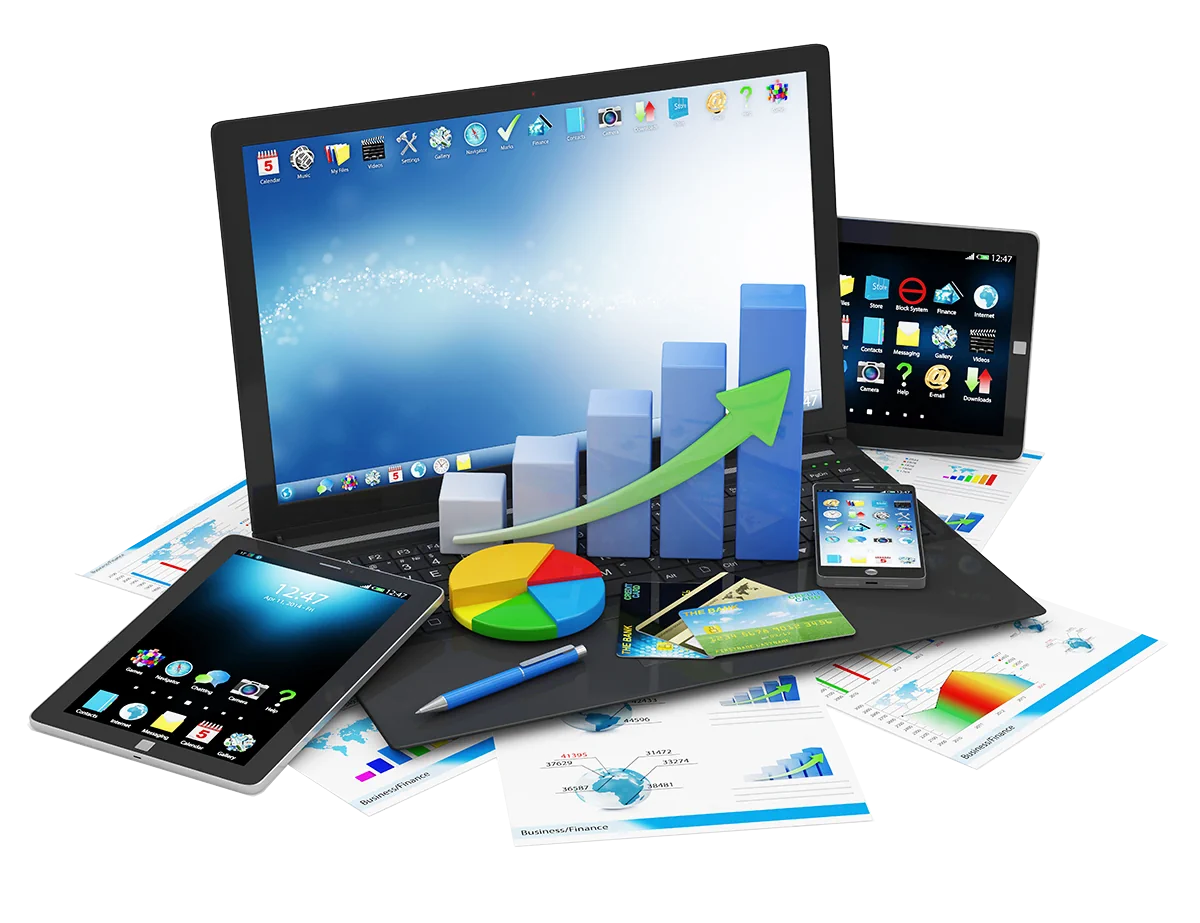 laptop-with-business-graph-pie-chart-smartphone-tablet-financial-reports.webp