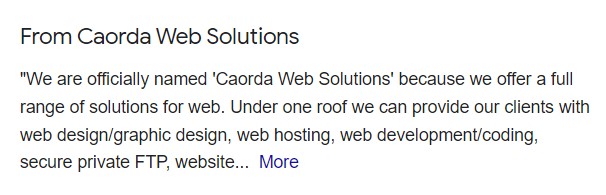 Caorda Web Solutions - Bio