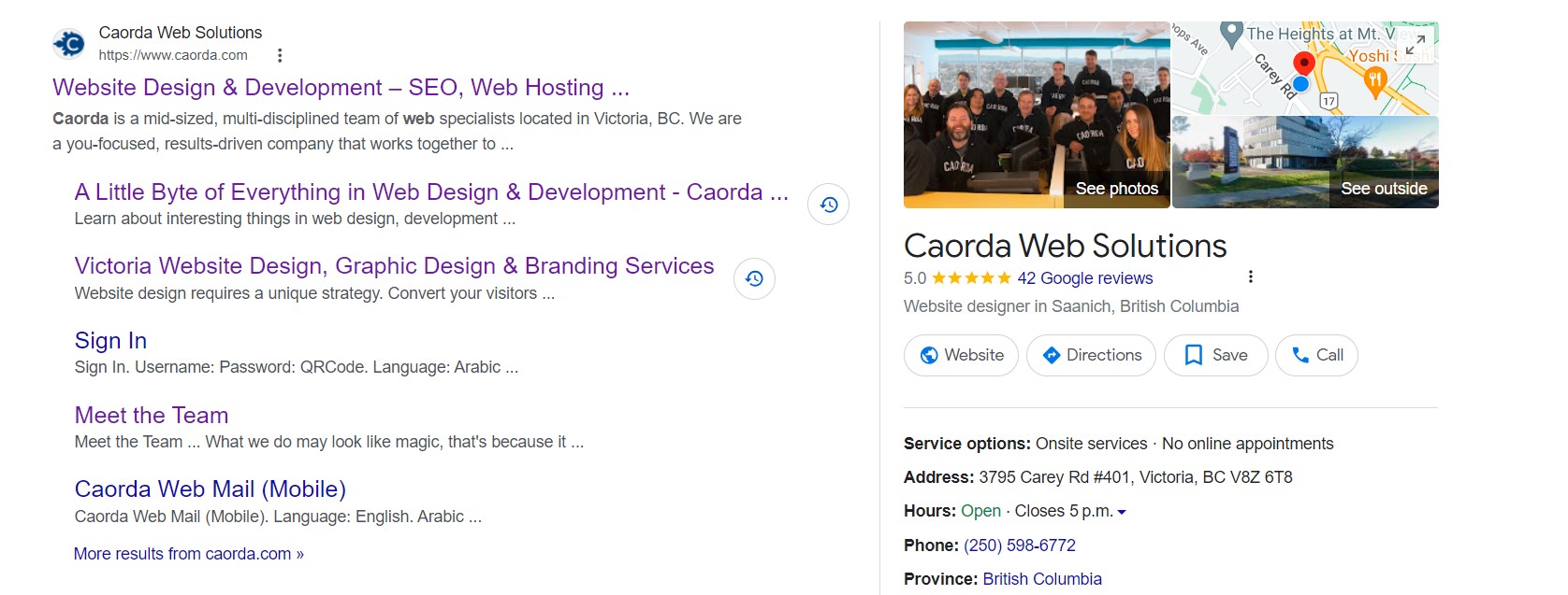 Caorda's SERP