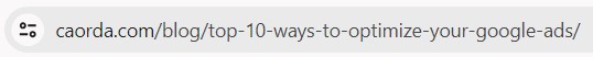 example of concise URL