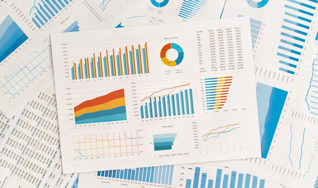 graphs and charts of data