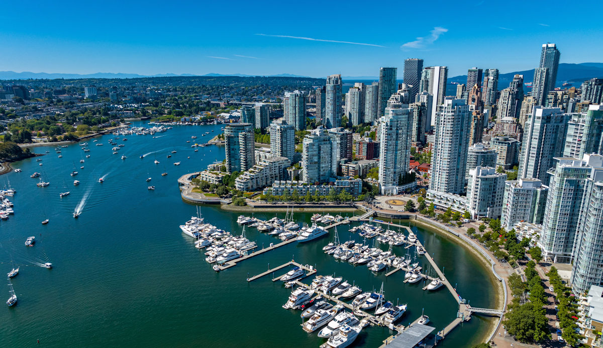 aerial view of Vancouver
