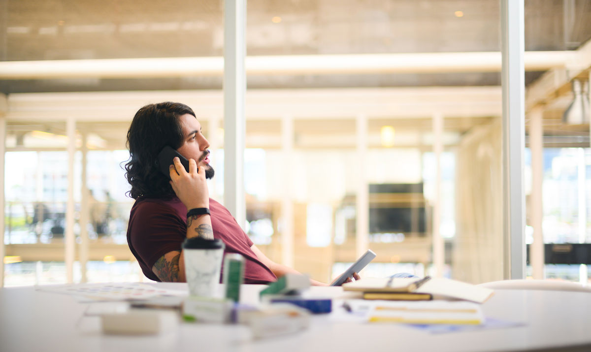 talking on the phone