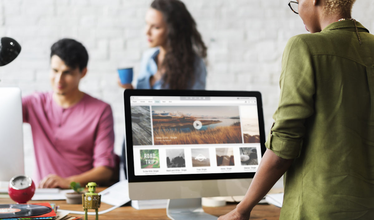 working together on website