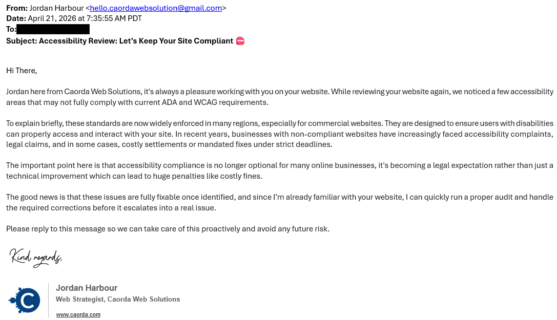 phishing example